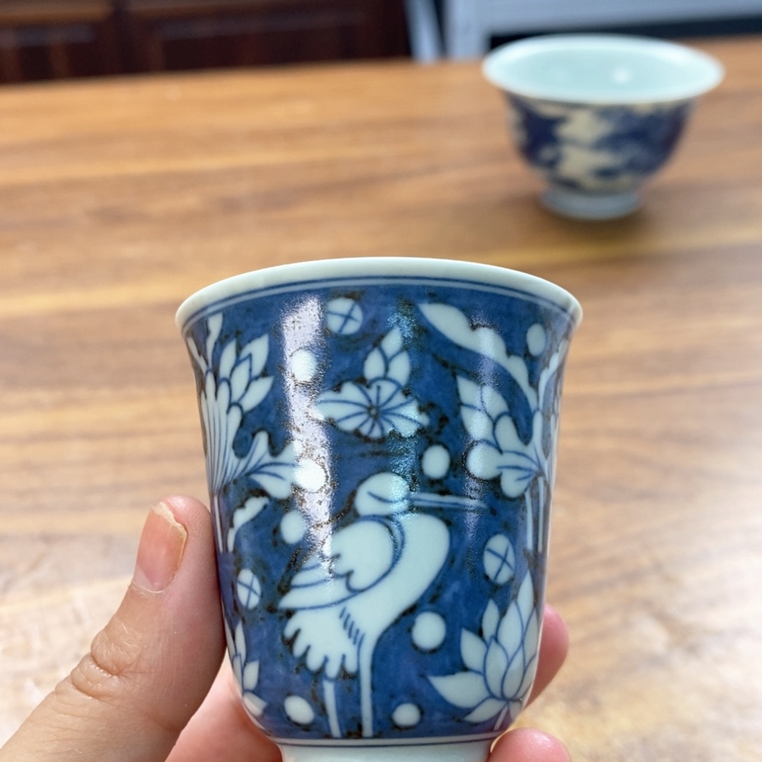 手工手绘柴窑单杯