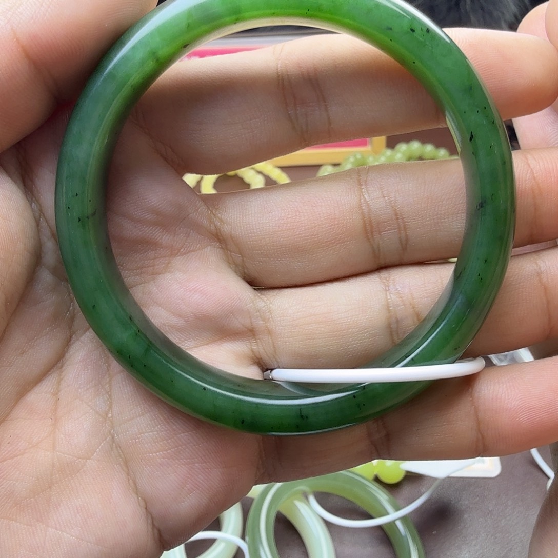 和田玉未镶嵌手镯和田玉碧玉手镯 有运费险