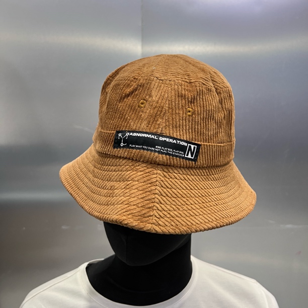 福利区-XX帽檐印花时尚纯棉双面遮阳渔夫帽（棕色）