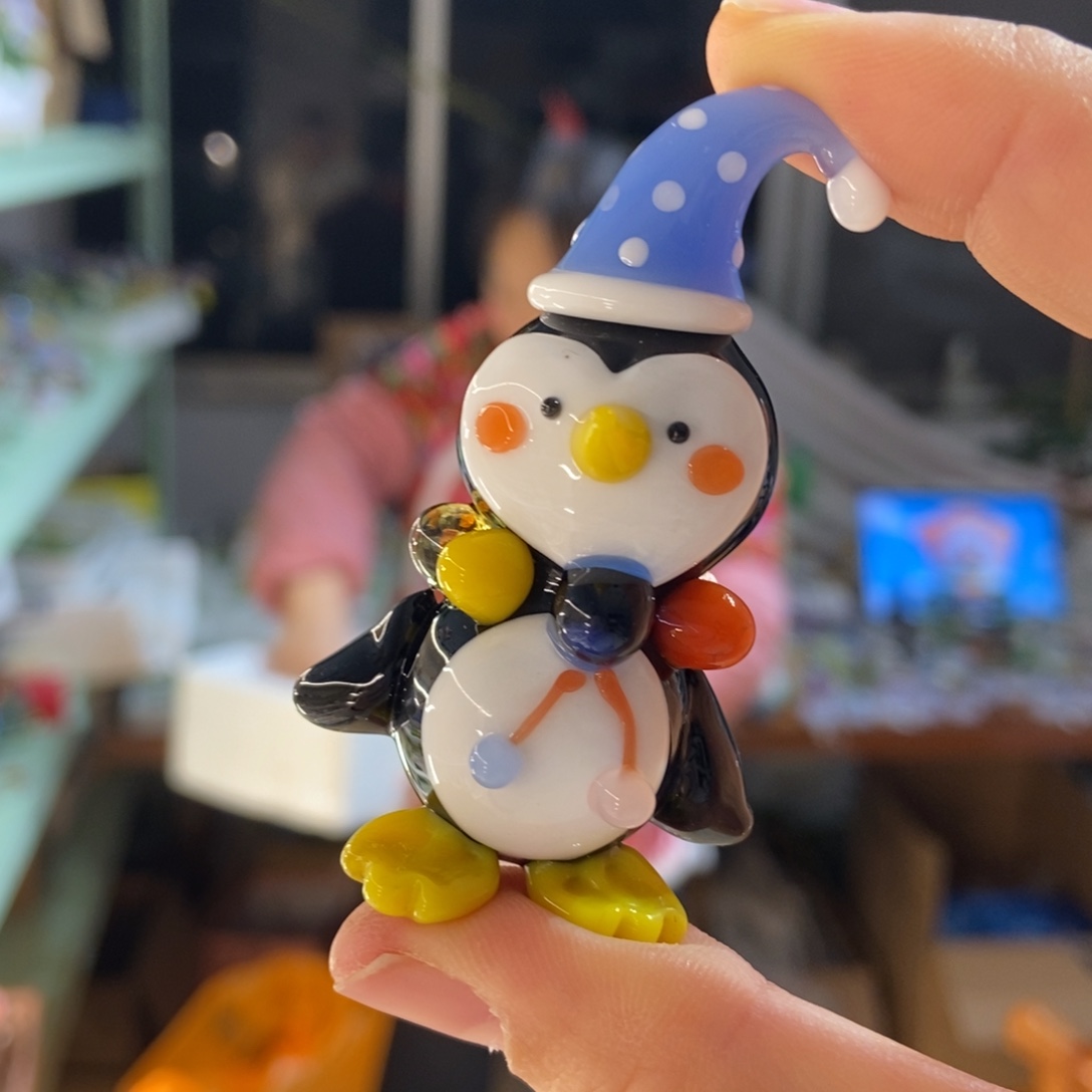 琉璃手工艺品彩珠企鹅
