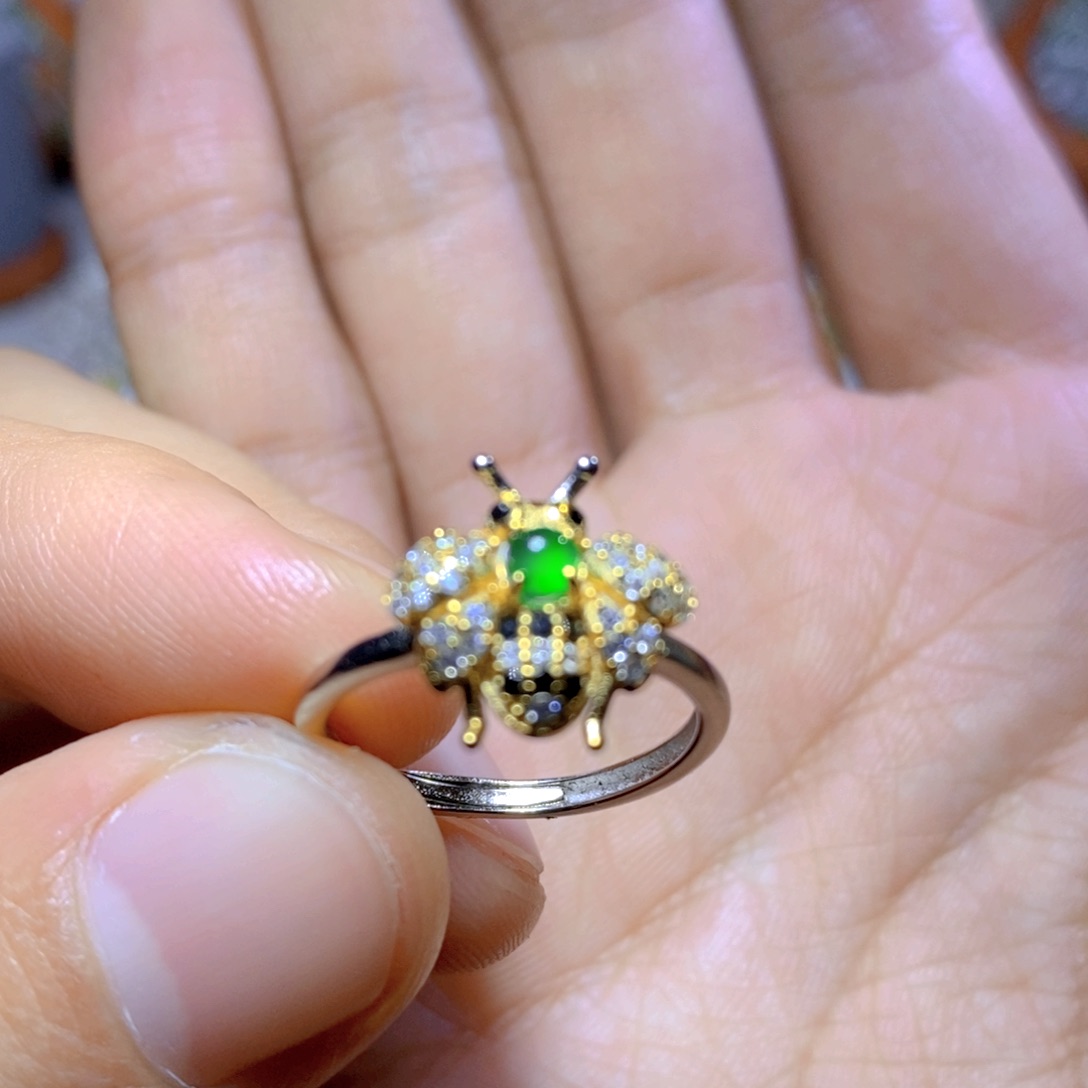 翡翠颈饰银S925镶嵌天然翡翠