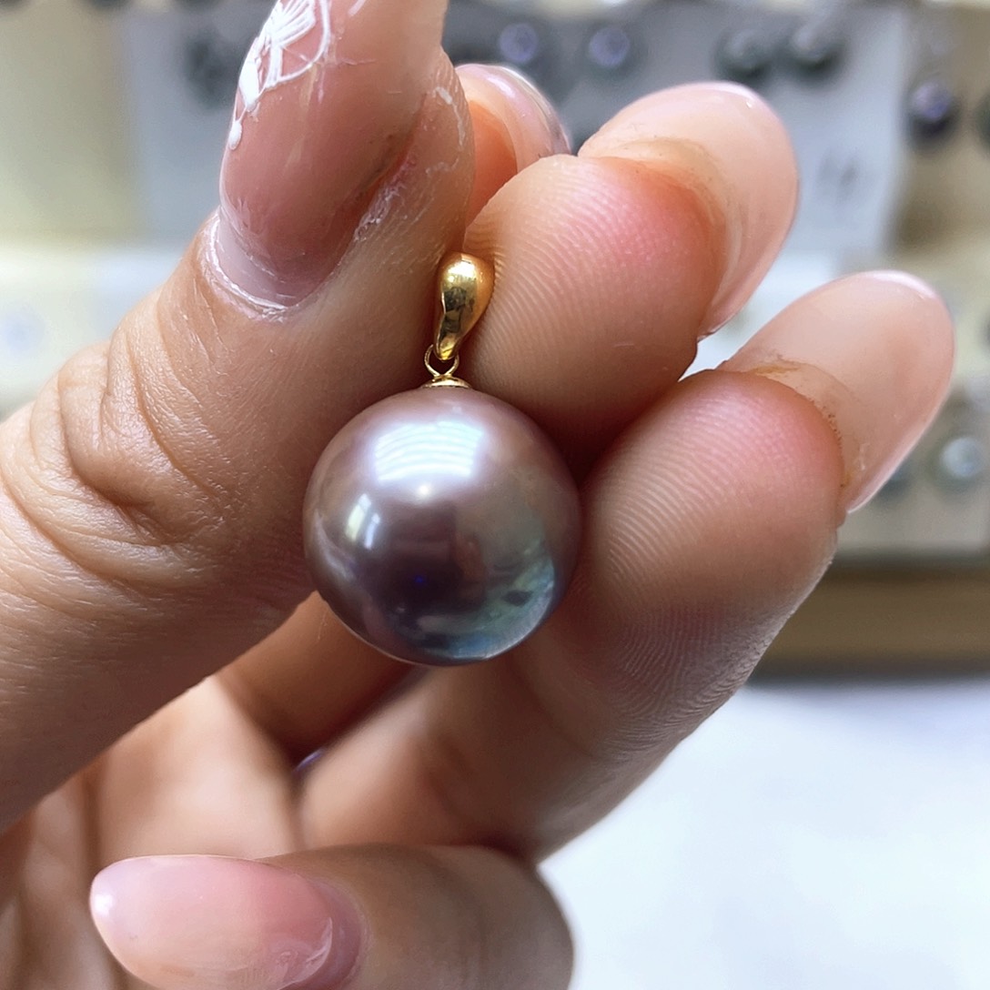 淡水珍珠颈饰18K金镶嵌