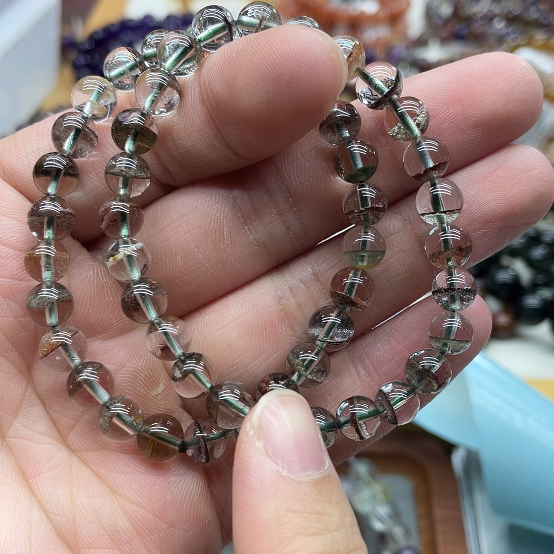 水晶手链未镶嵌多样性发货发一条