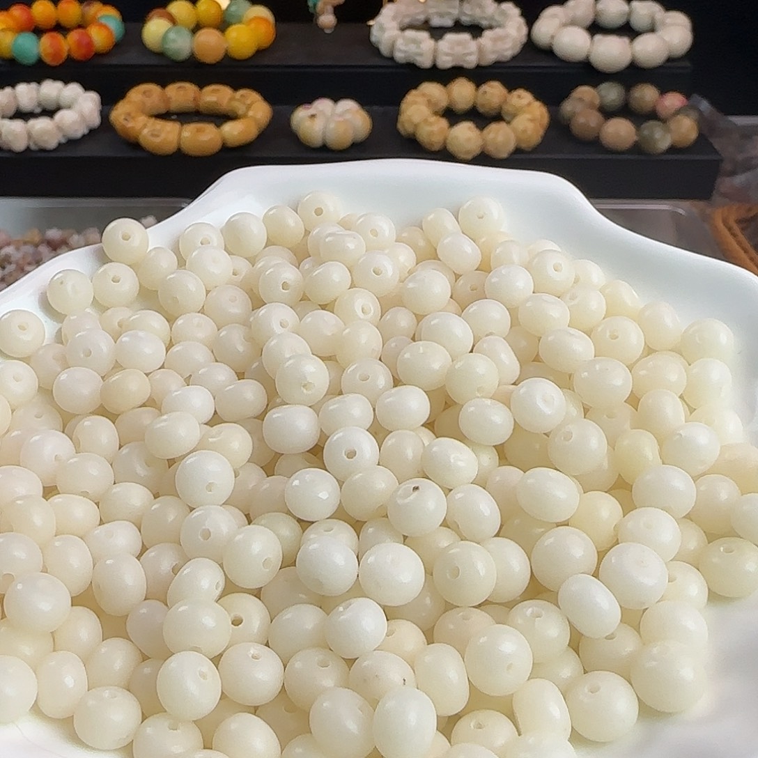 手串菩提根/象牙果微瑕卡8白苹果1000颗批发