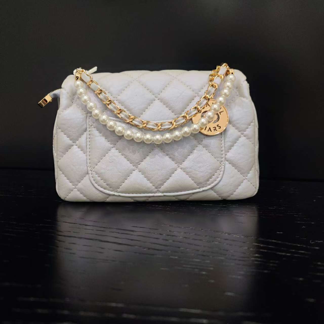 COCO DICV2025新款高端定制时尚女包 渐变珍珠方胖子 蓝色