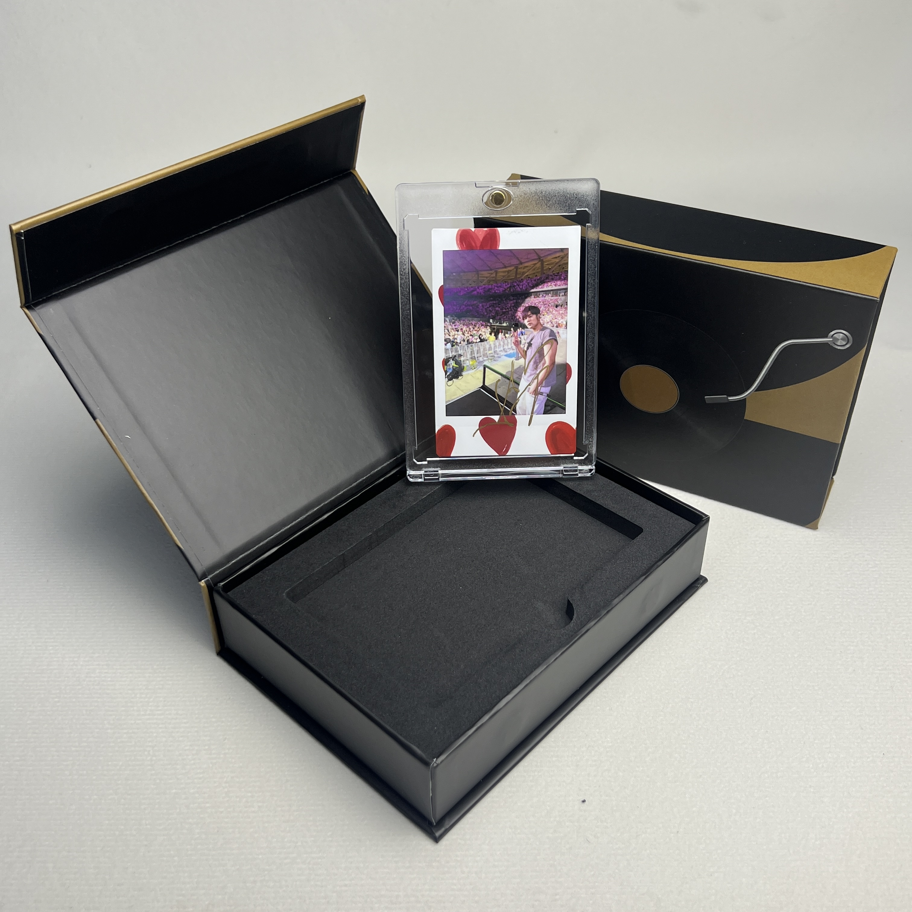 N5204周杰伦 签名正品拍立得照片 爱心