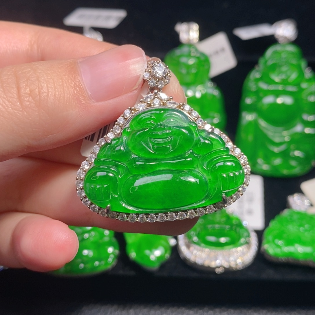 翡翠银S925镶嵌颈饰