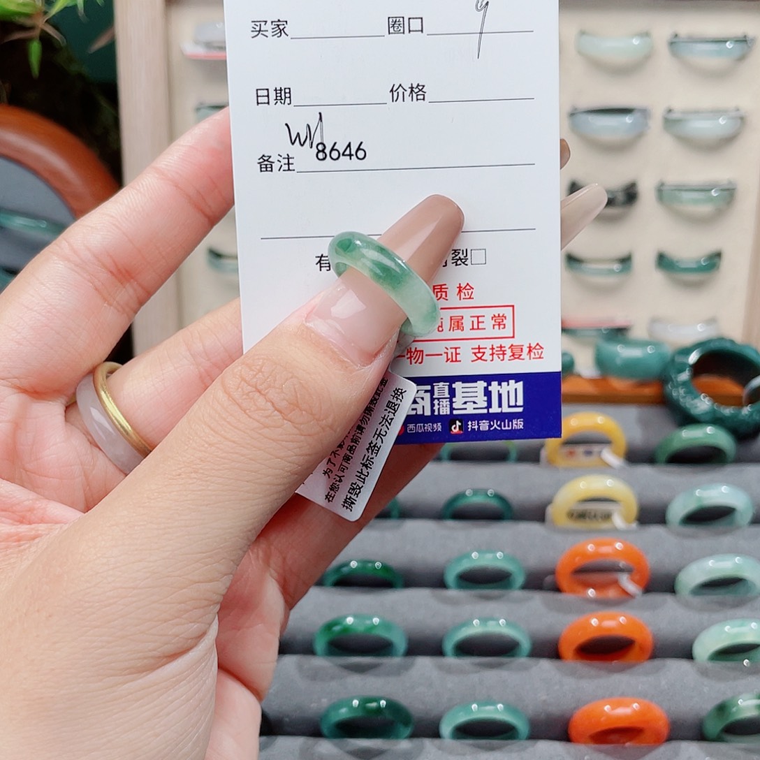 翡翠未镶嵌戒指WH8646