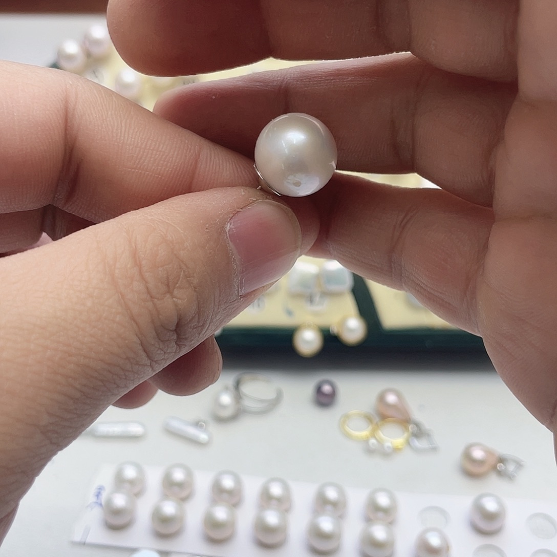 林***曦耳饰银S925镶嵌淡水珍珠