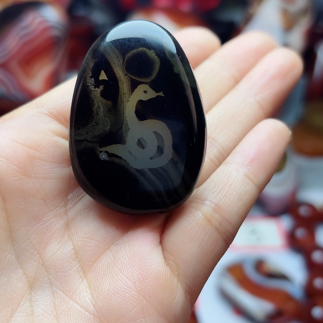 玛瑙/玉髓珠宝奇石银S925镀金镶嵌用****8