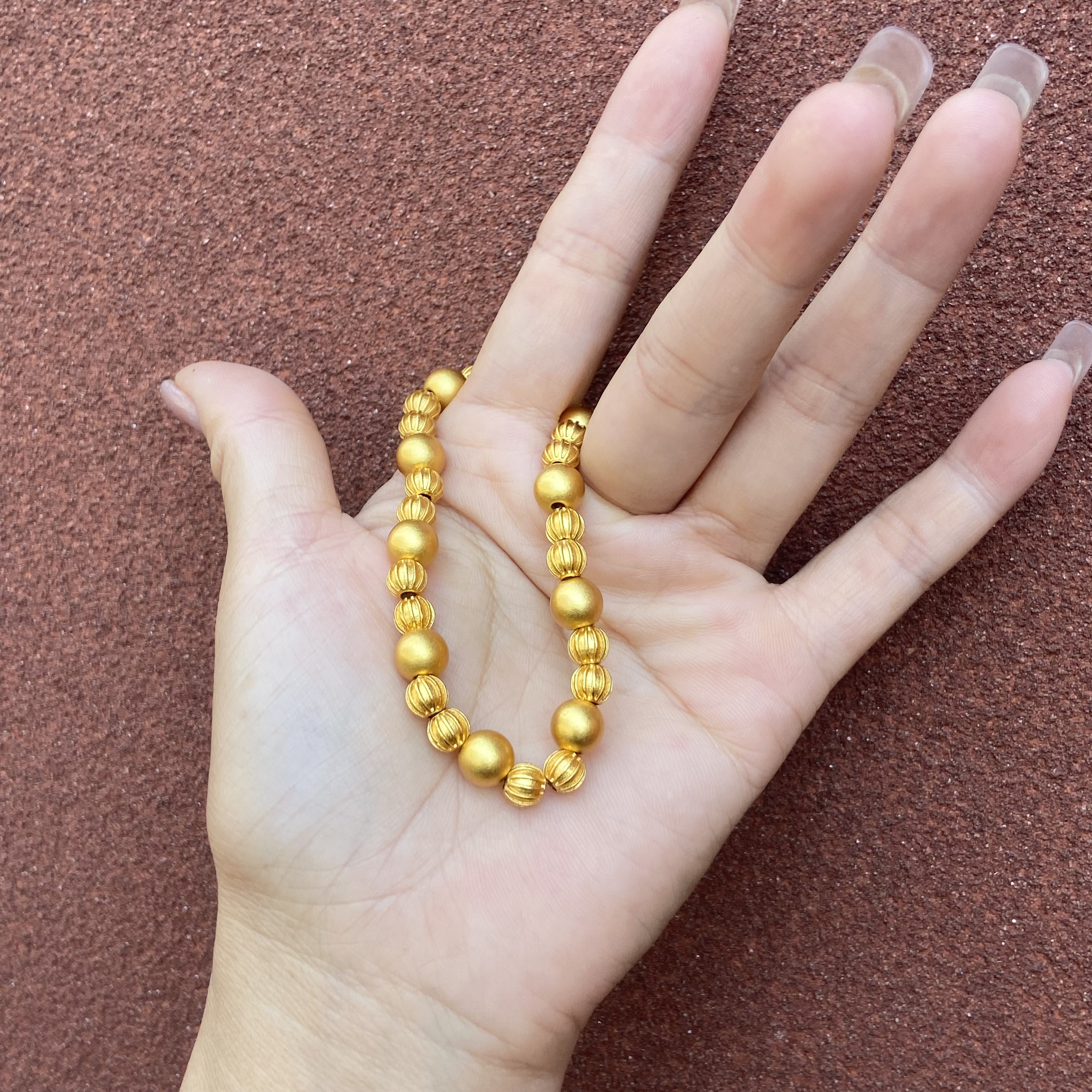 398-条纹圆珠手链