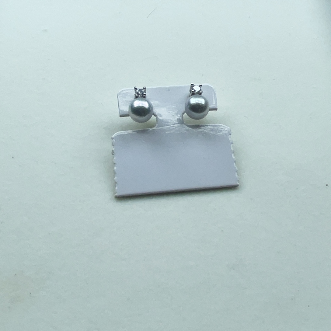 海水珍珠耳饰银S925镶嵌