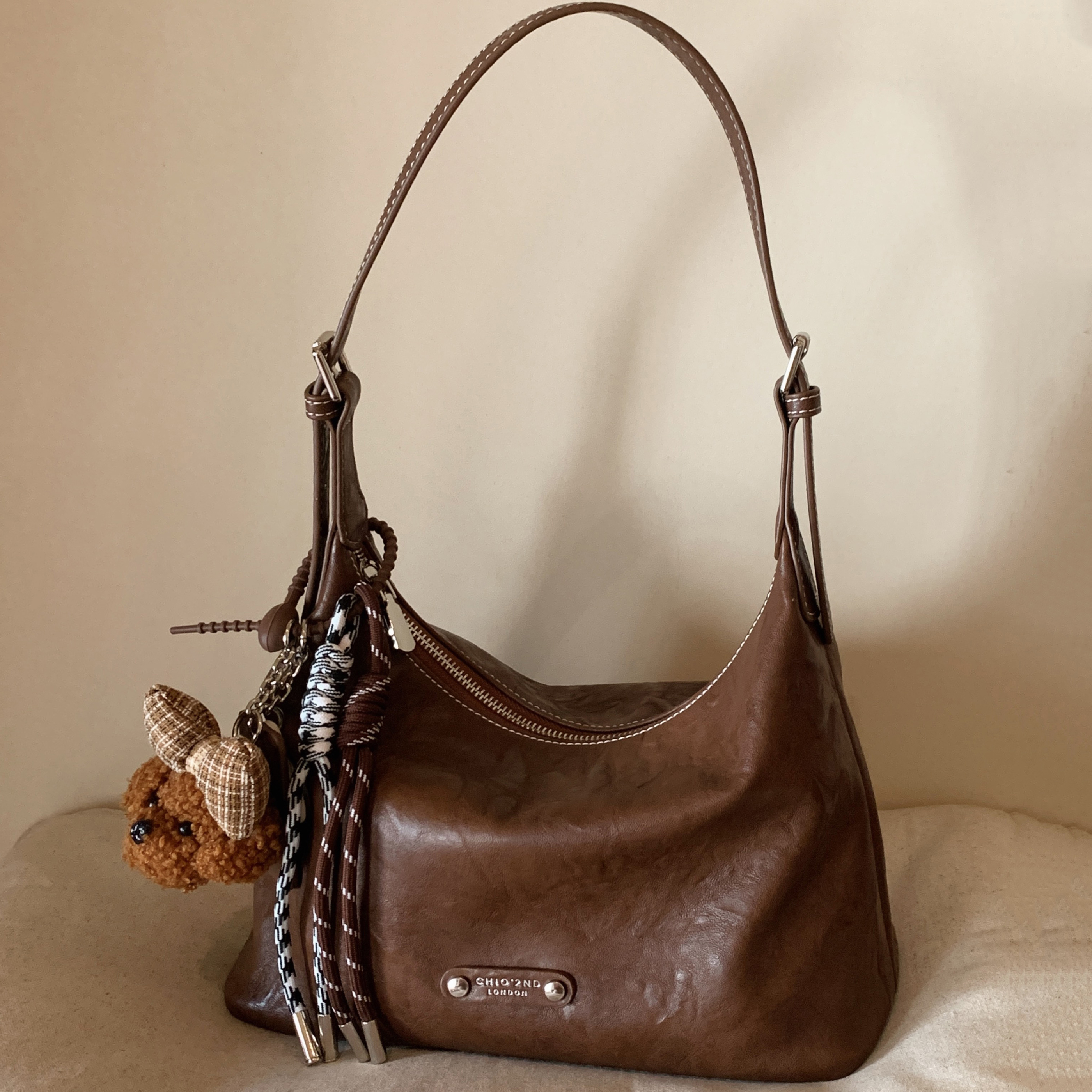 南风Chio2nd小众托特包包女士复古肌理质感腋下包单肩斜挎包