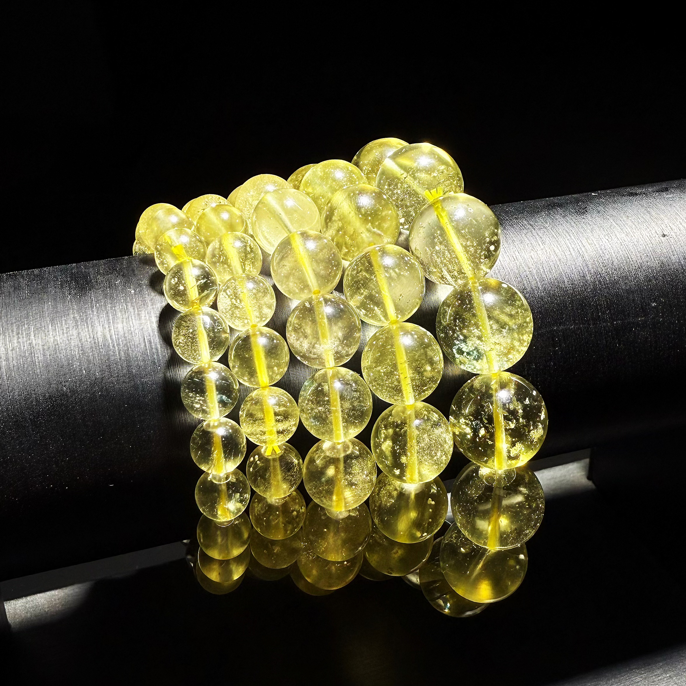 YS22 黄金陨石圆珠单圈手串