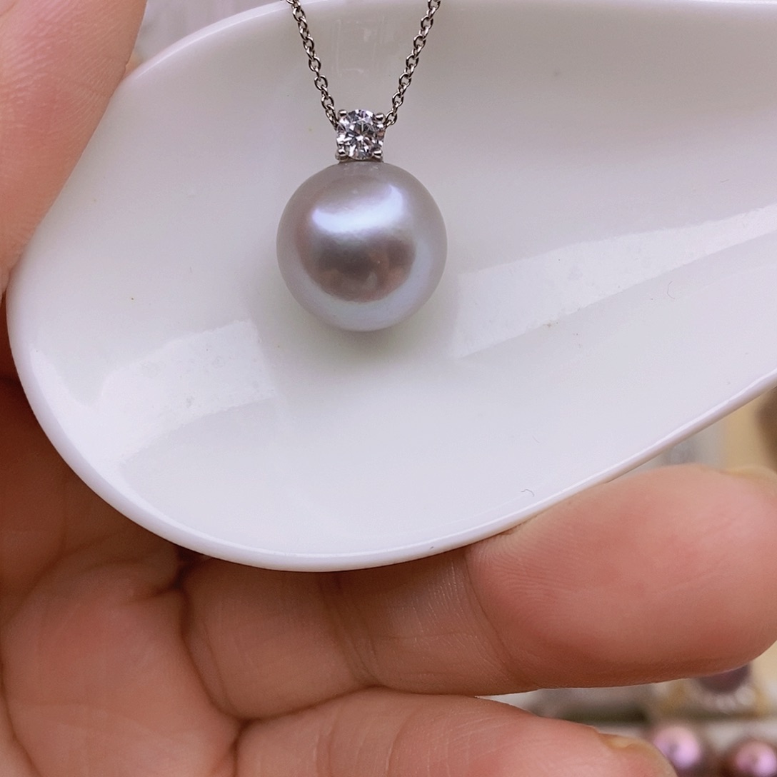 ＂****淡水珍珠银S925镶嵌吊坠(赠链)