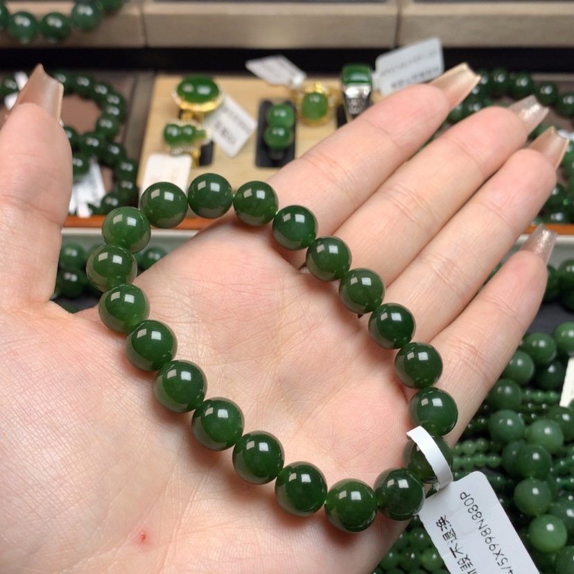 【闪购商品】和田玉（碧玉）手串未镶嵌安**素
