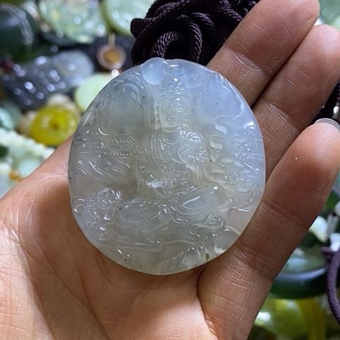 岫玉颈饰未镶嵌挂件