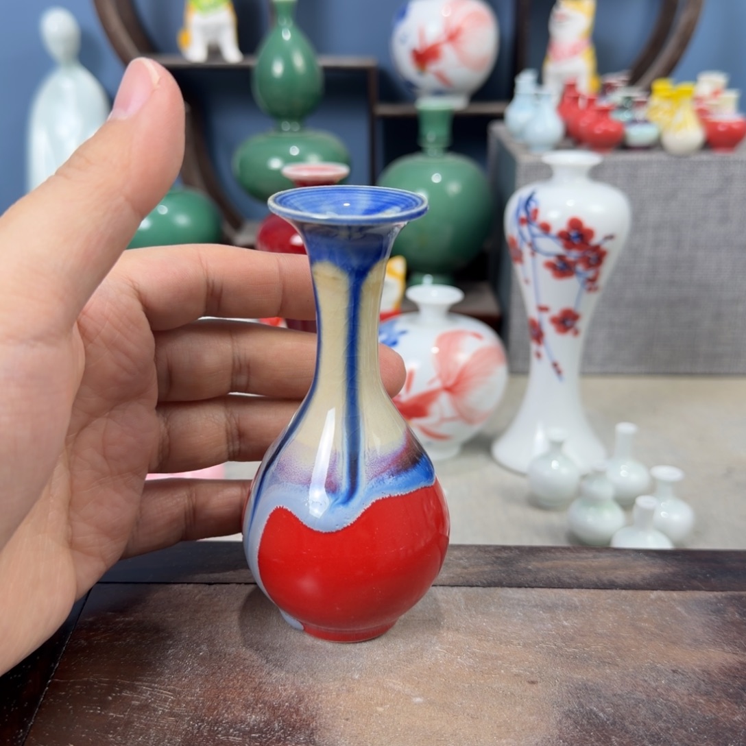 陶瓷手工小花器摆件