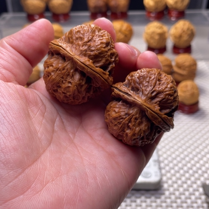 文玩核桃把件15金蟾王