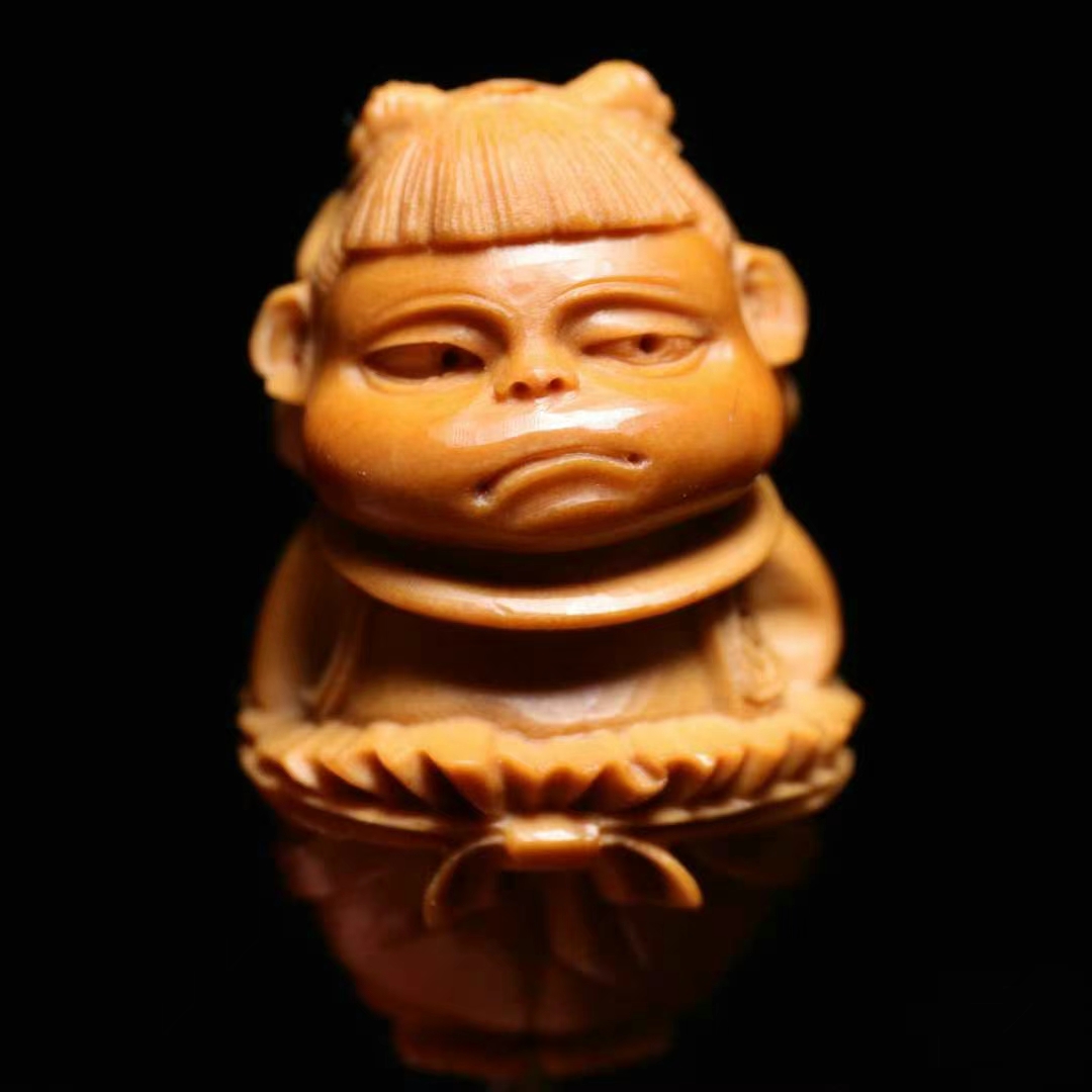 【哪吒】单颗精修款-默认手机挂件-橄榄核雕