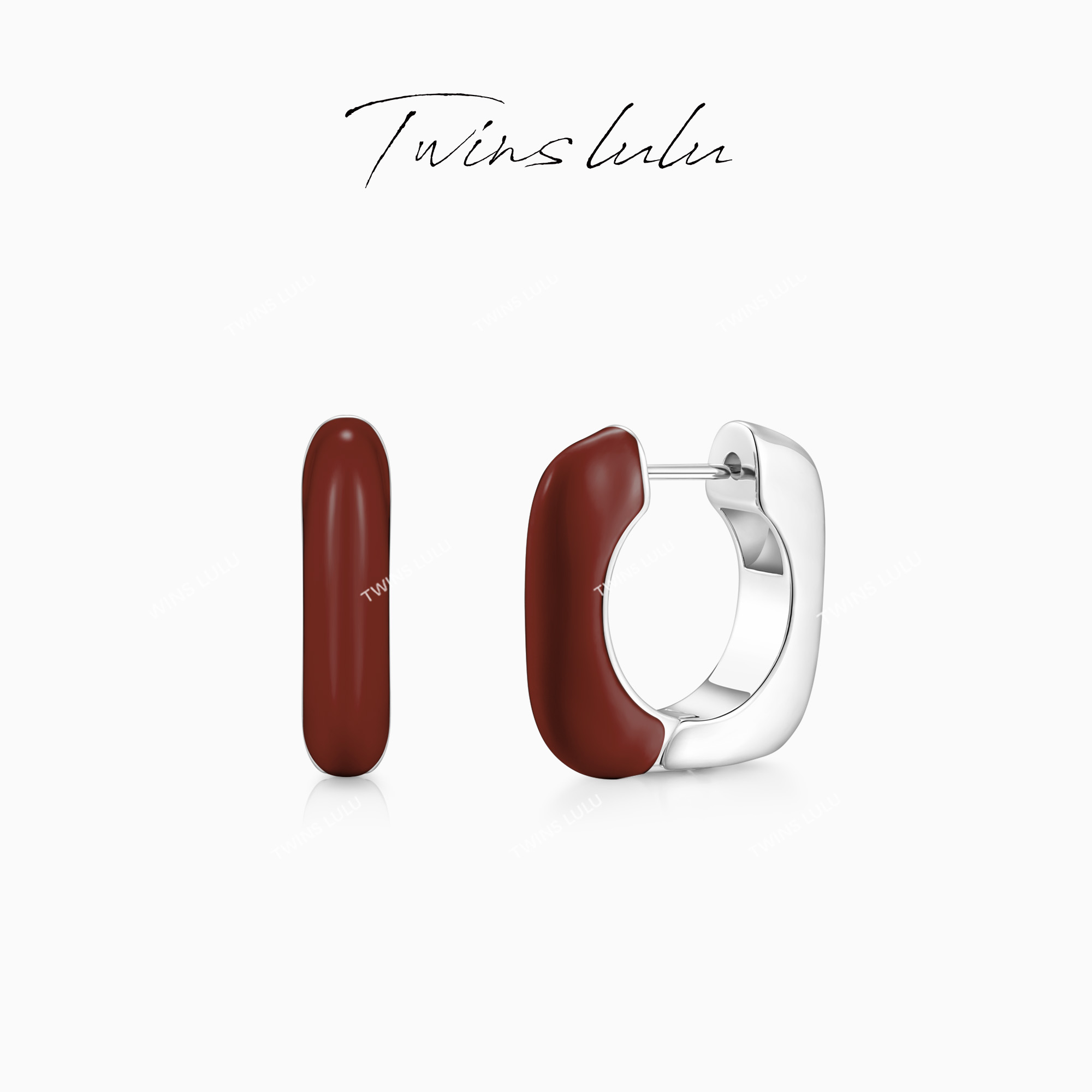 TWINS LULU 镀K金新年款小众首饰女款气质美拉德耳环TSL1540