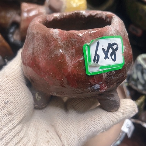 红陶粗陶花盆手工