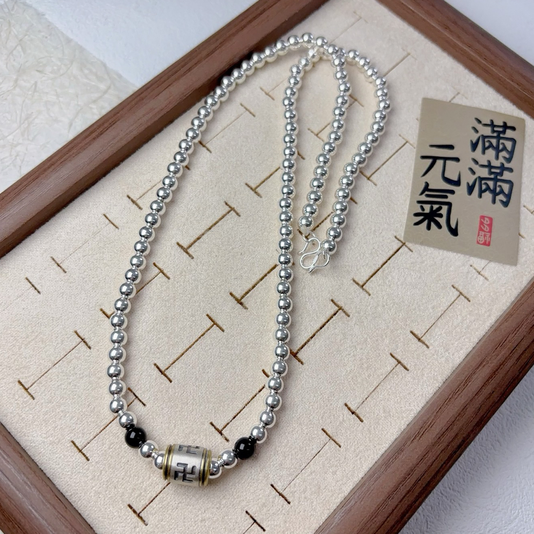 925银银制品 民族风简单大气项链XL78