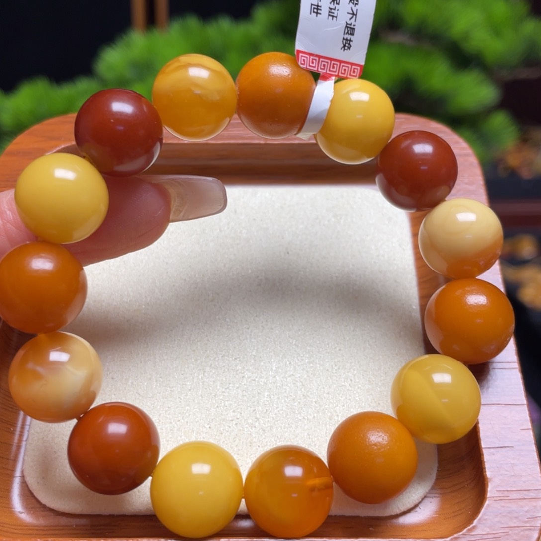 未镶嵌蜜蜡手链手串
