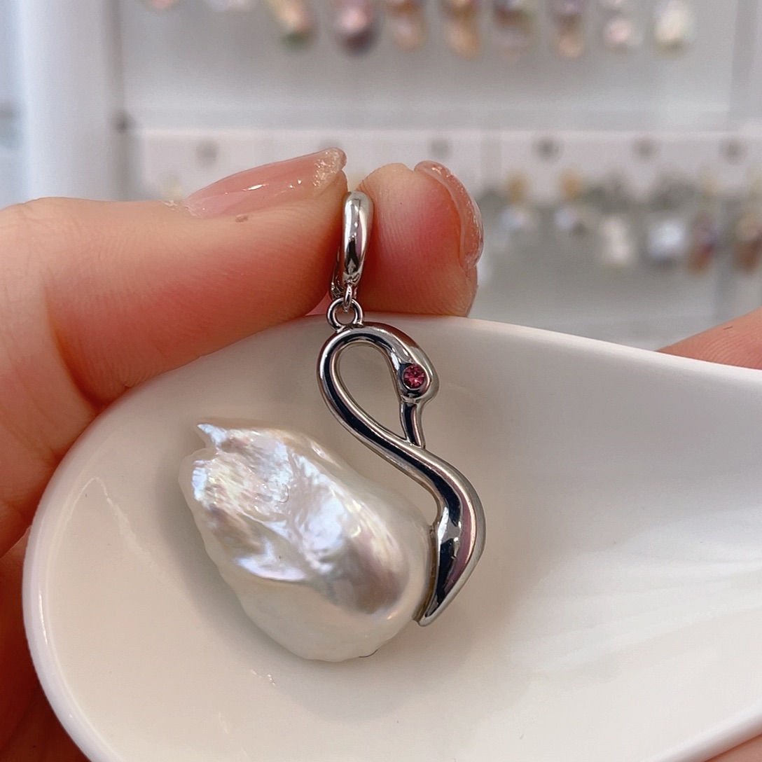 淡水珍珠颈饰银S925镶嵌