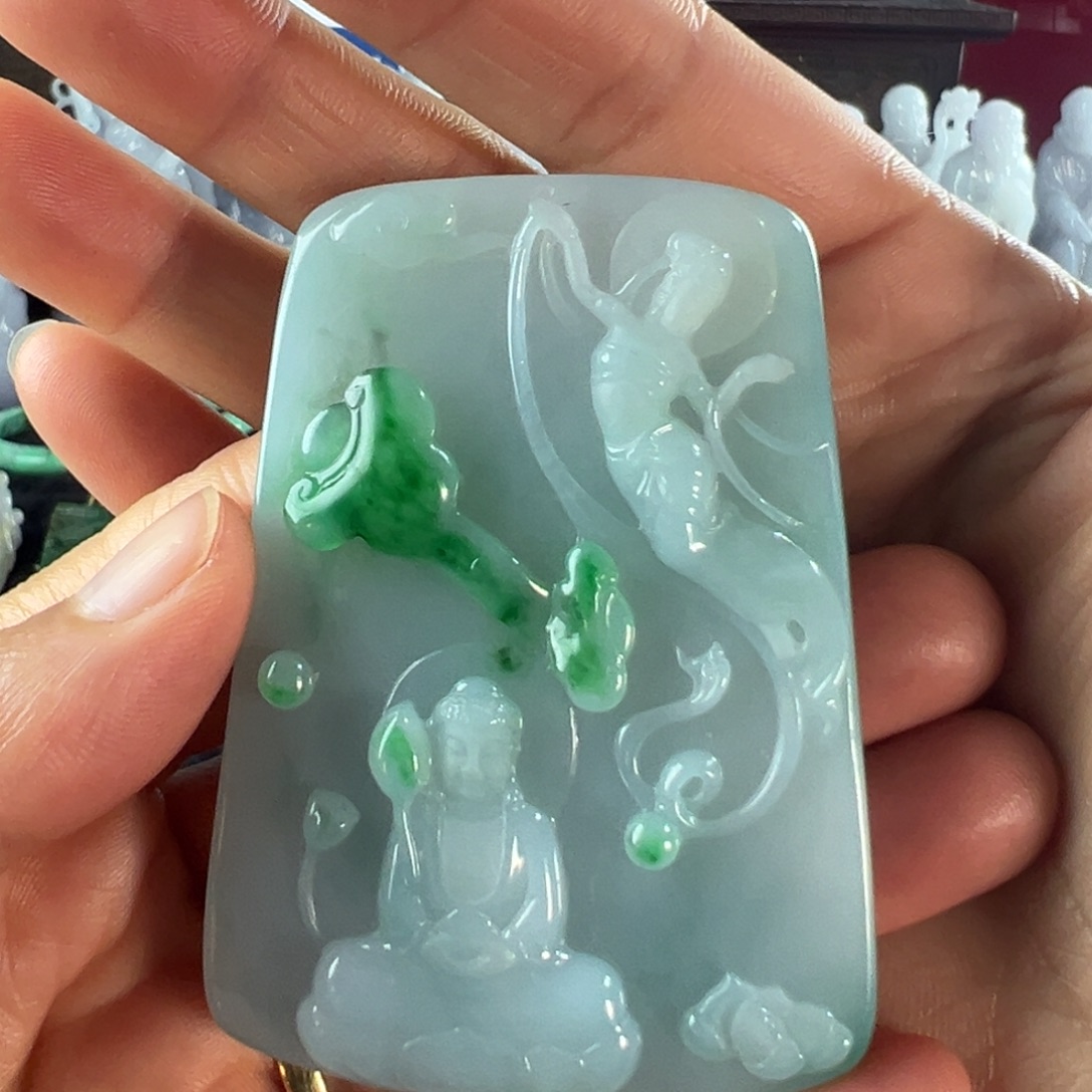 翡翠未镶嵌手镯天然翡翠挂件