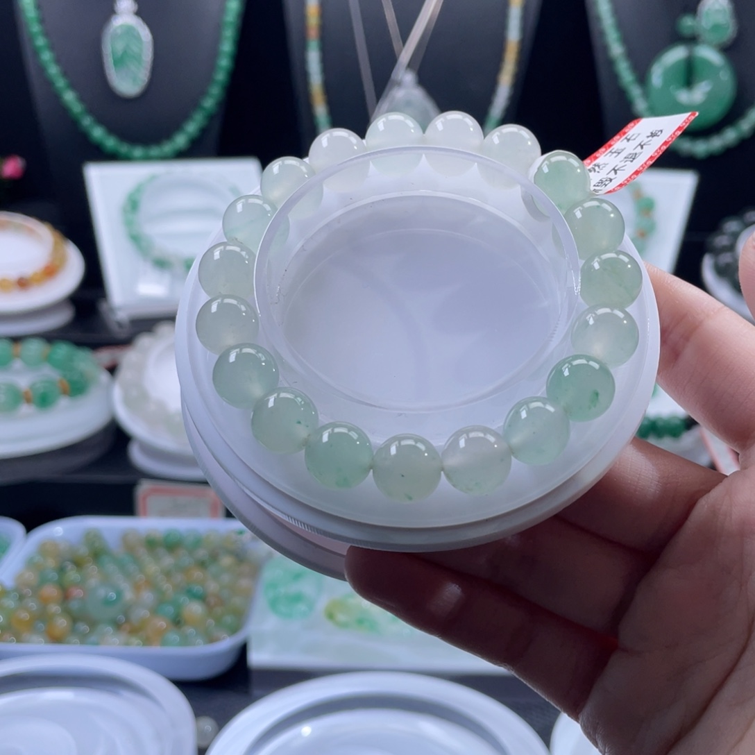 石英质玉（非洲翠）未镶嵌手串