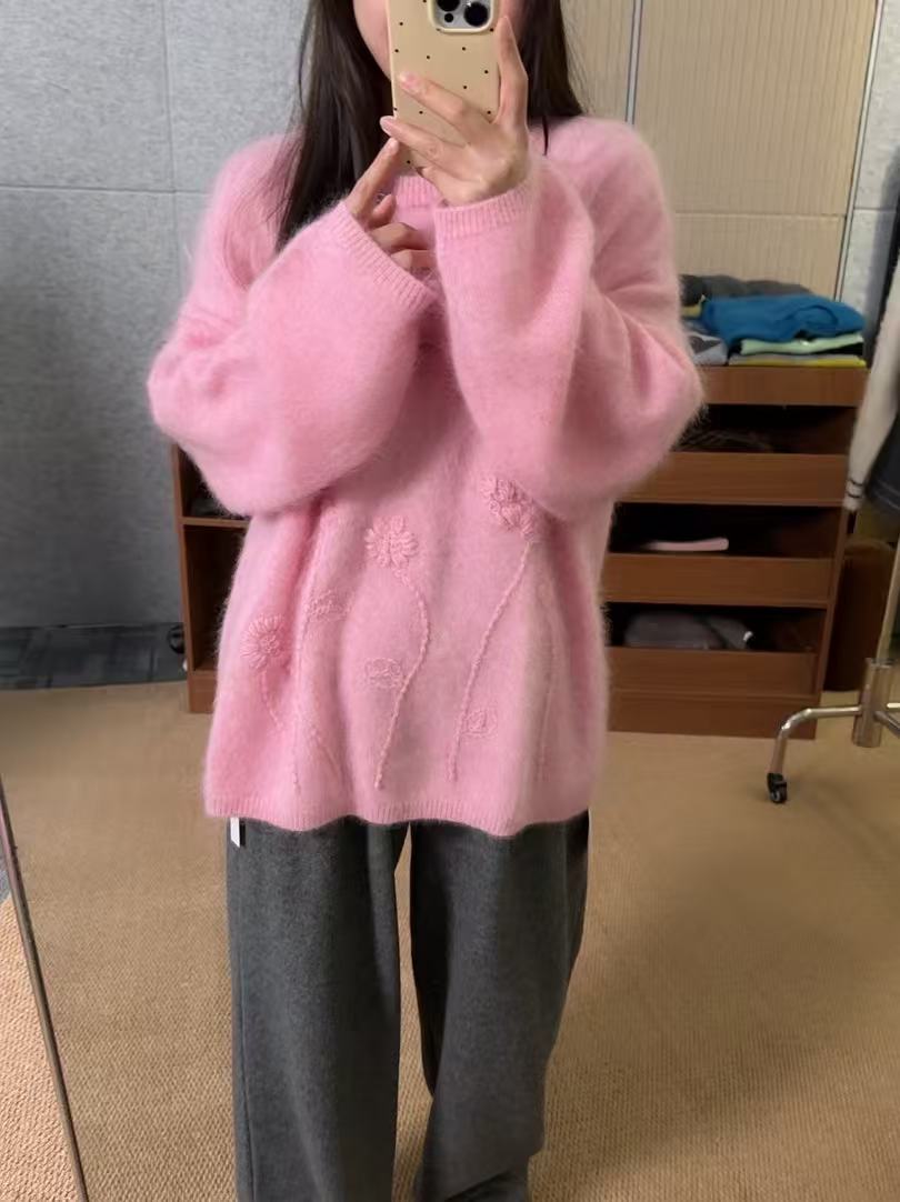 【鑫绒毛衣】法式麻花毛衣时尚加厚常规款毛针织衫针织衫Y777-A235