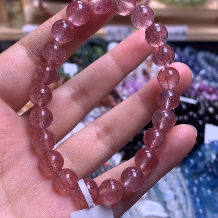 未镶嵌手串水晶8.4白水体草莓晶