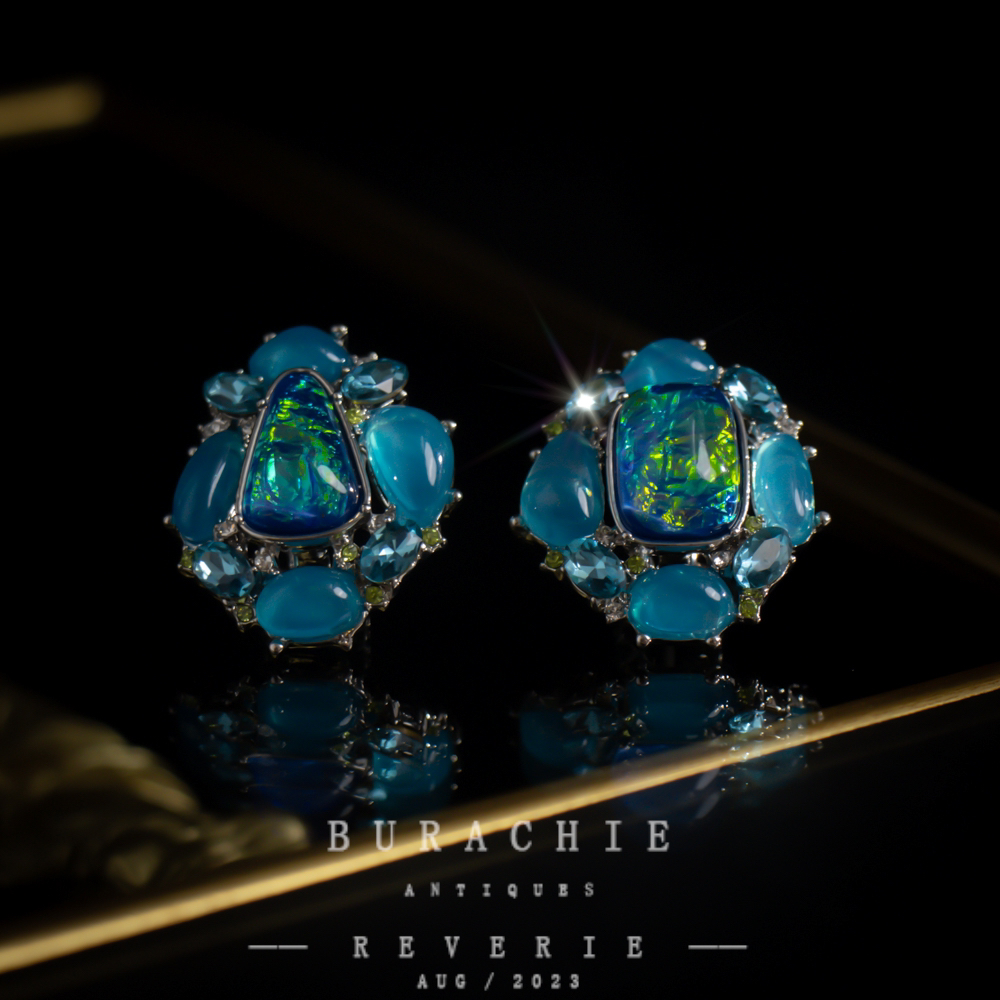 铜合金仿水晶耳饰 【9834】周年珍藏英｜经典原标克拉款CrownFrett