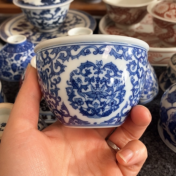 【半间泥坊】团花缸杯