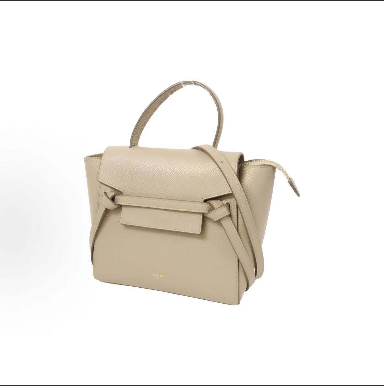 99新 Celine/思琳 【TVB识货】 鲶鱼沙色小号 手提斜跨包