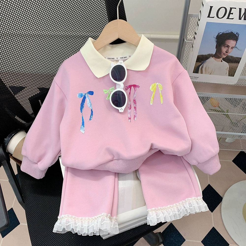 女童秋款套装2025新款秋季洋气时髦中大童装韩板长袖女孩春秋两件