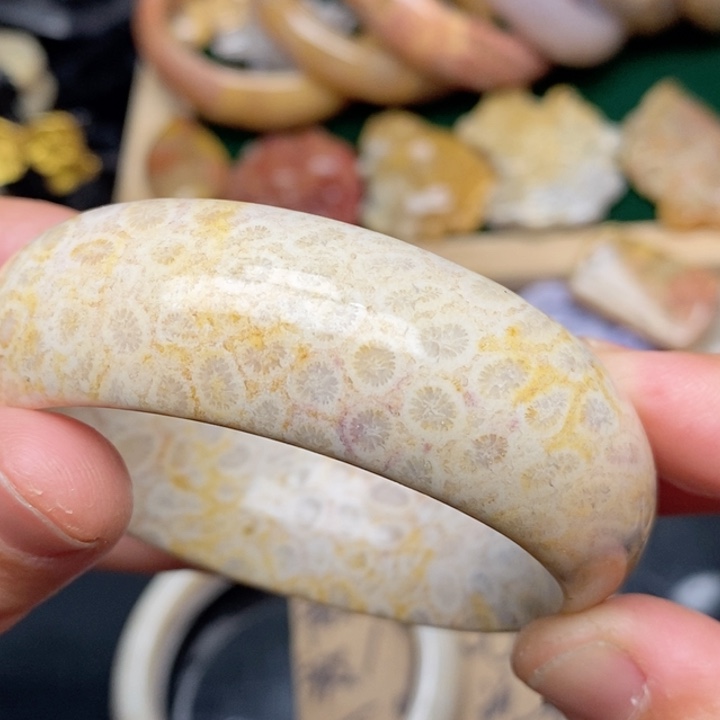 硅化珊瑚（珊瑚玉）手镯未镶嵌54,2