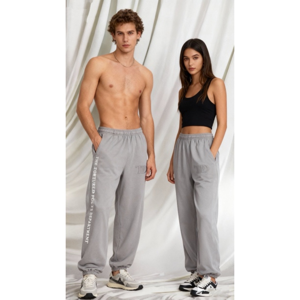 Taylor Swift同款泰勒斯威夫特霉霉TTD印花卫裤长裤情侣款宽松绒