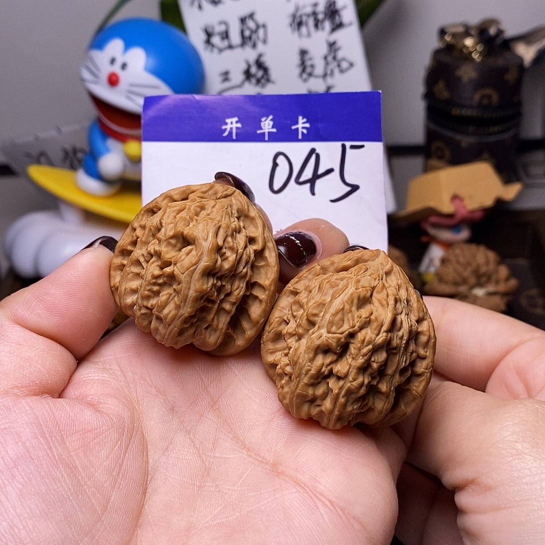 吊坠桃核文玩核桃白狮子38全品n