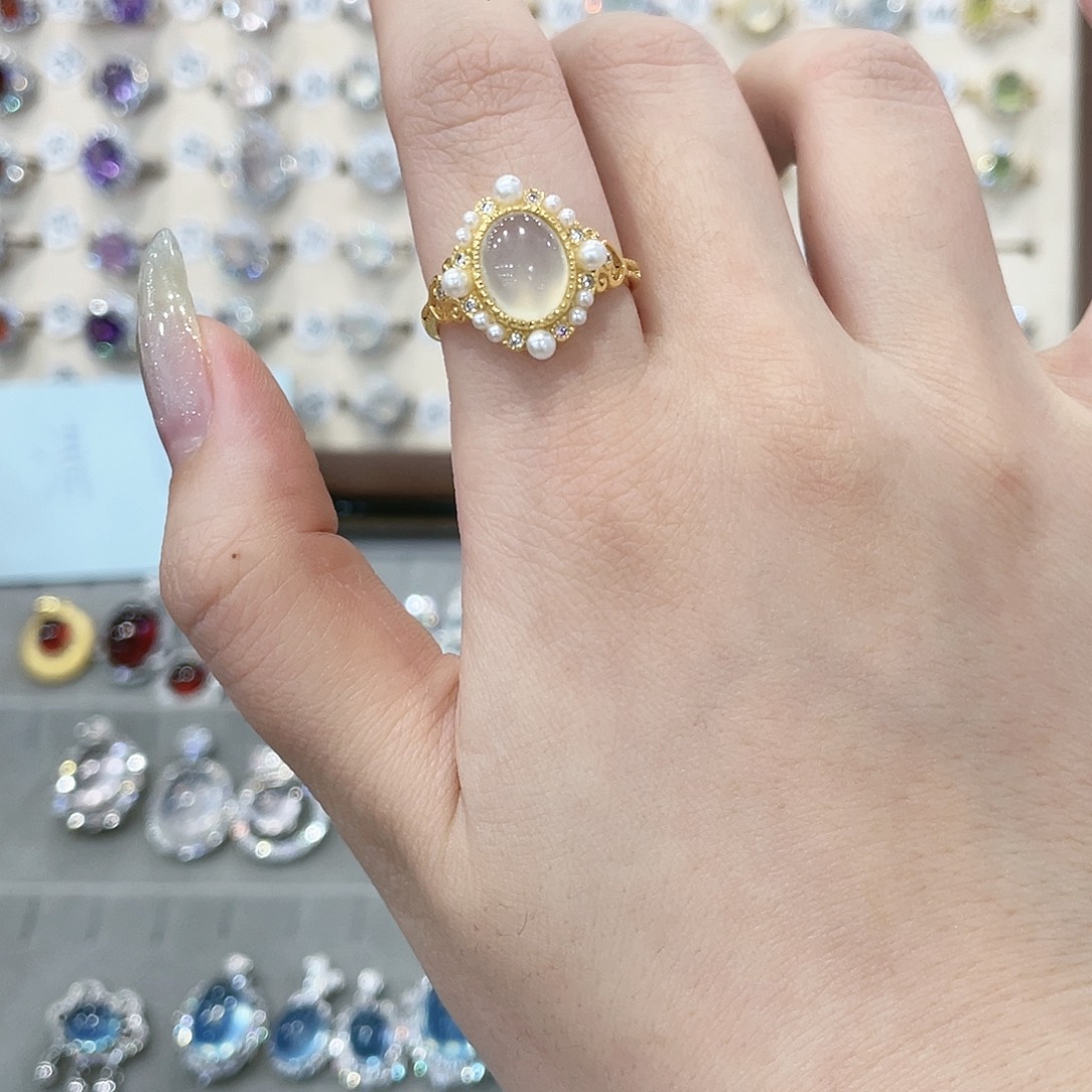 蛇纹石玉吊坠戒指手链银S925镶嵌