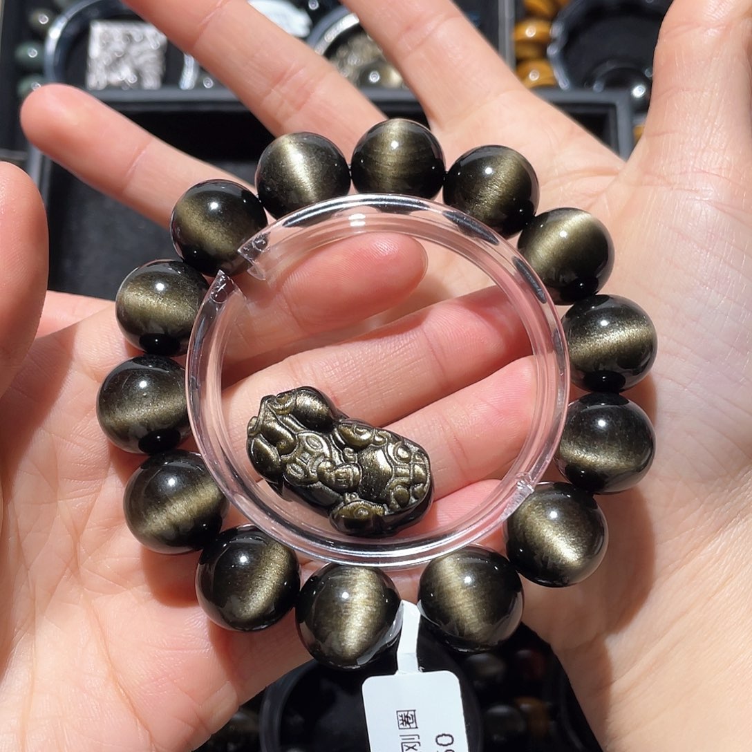 黑曜岩手链未镶嵌