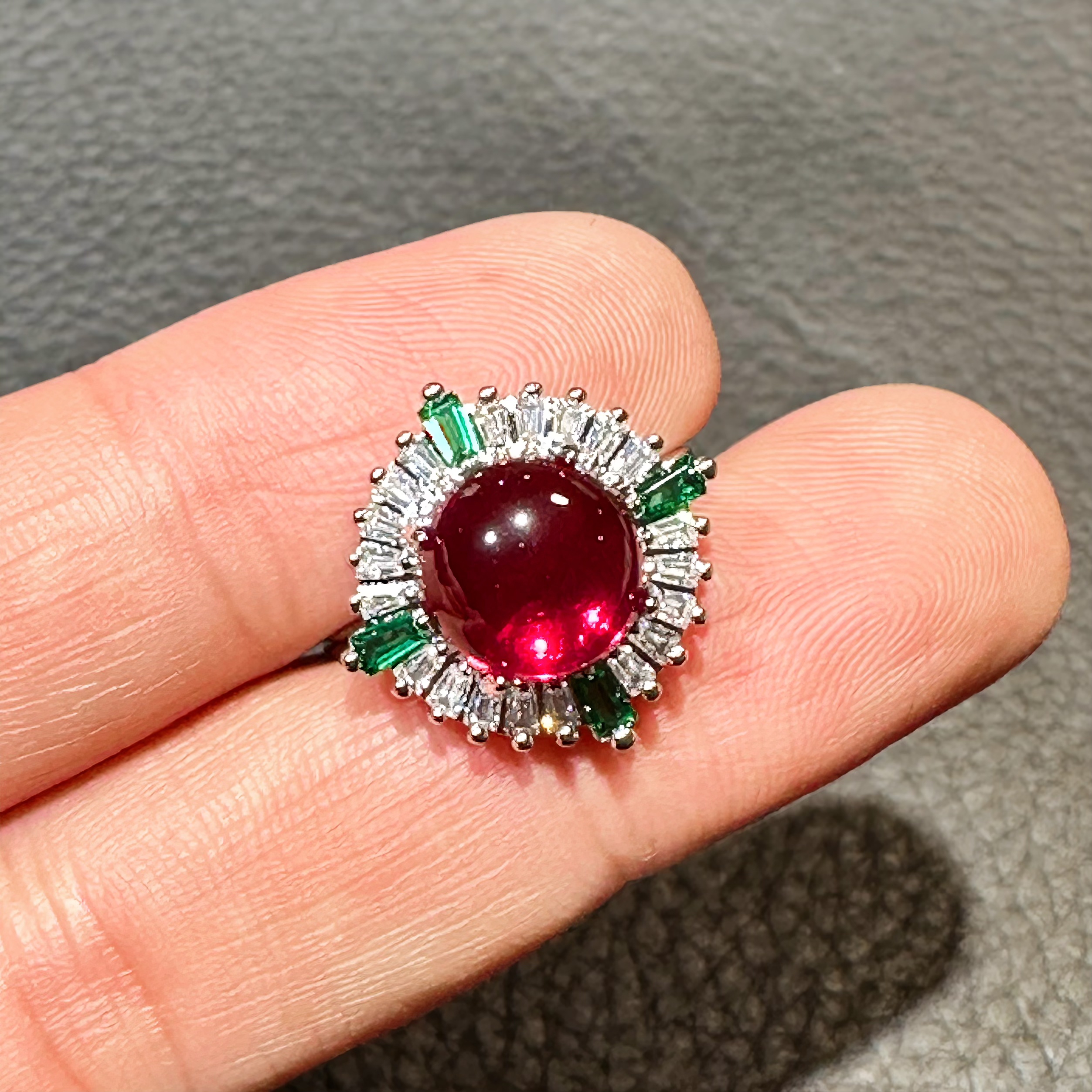 轻奢设计-高精切红宝石戒指YY-487