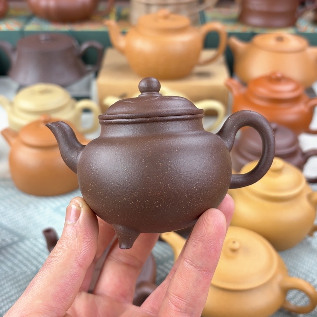 紫砂茶壶农*大彬如意 紫泥 125cc