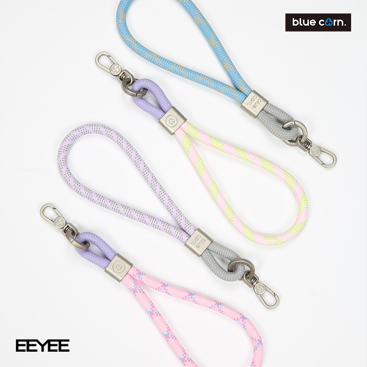 Bluecorn伊亚伊原创7mm时尚百搭撞色拼接户外防丢通用手机绳