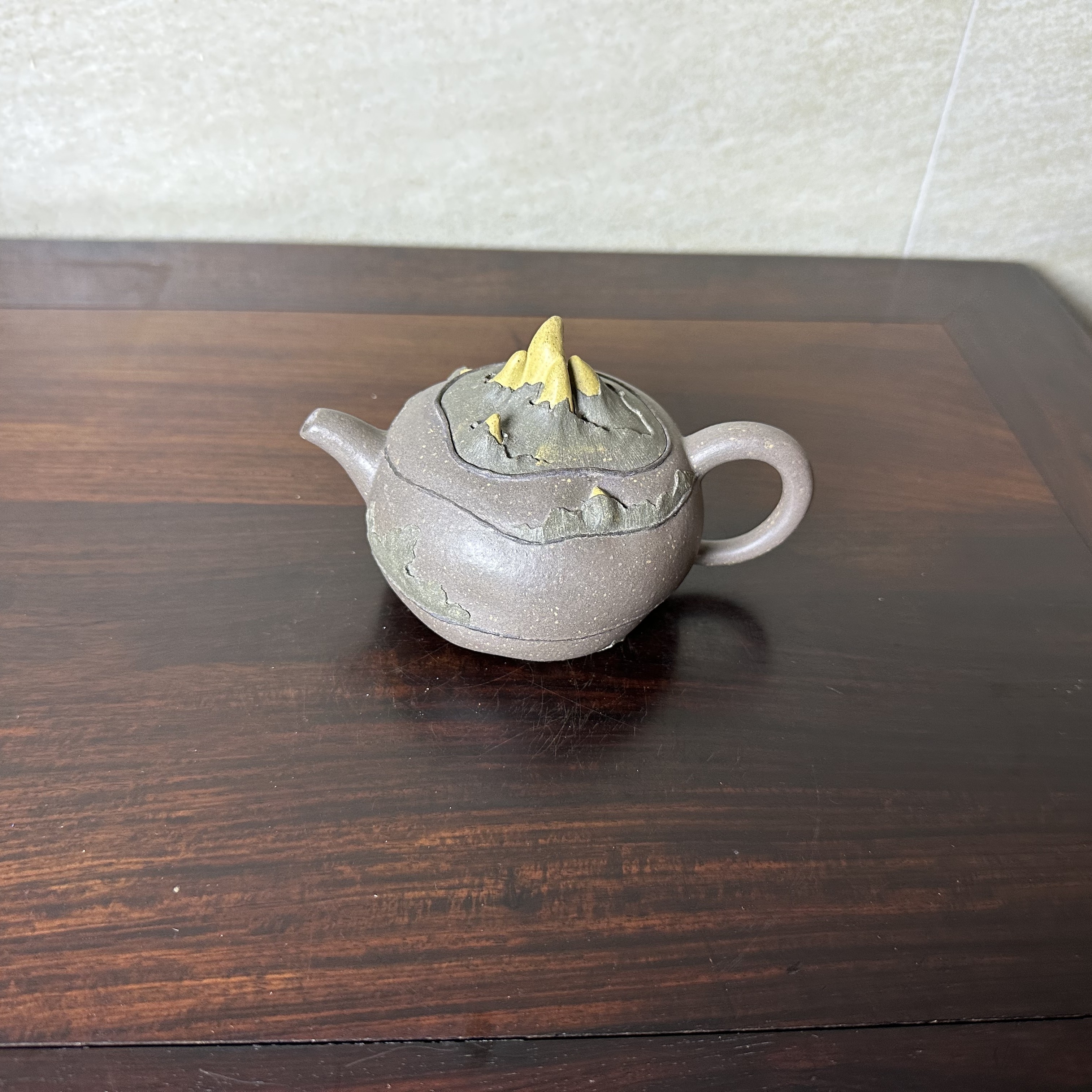 荸荠壶，容量230CC，全手工制作，宜兴黄龙山原矿段泥