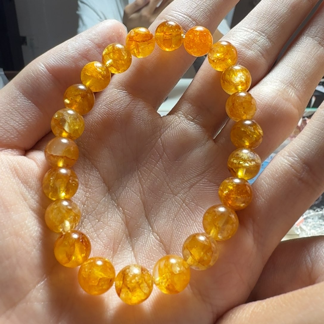 水晶手链未镶嵌黑胶花