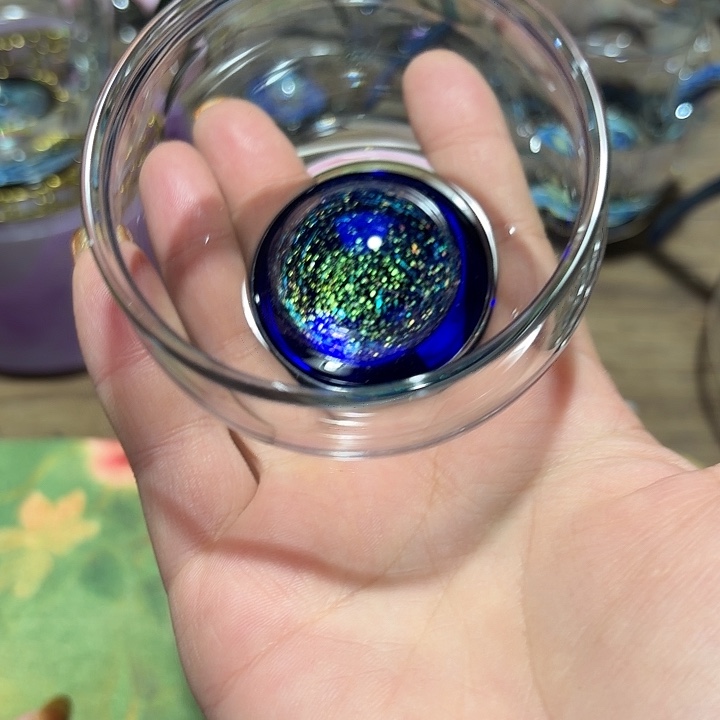 玻璃茶器风水缸蓝星空