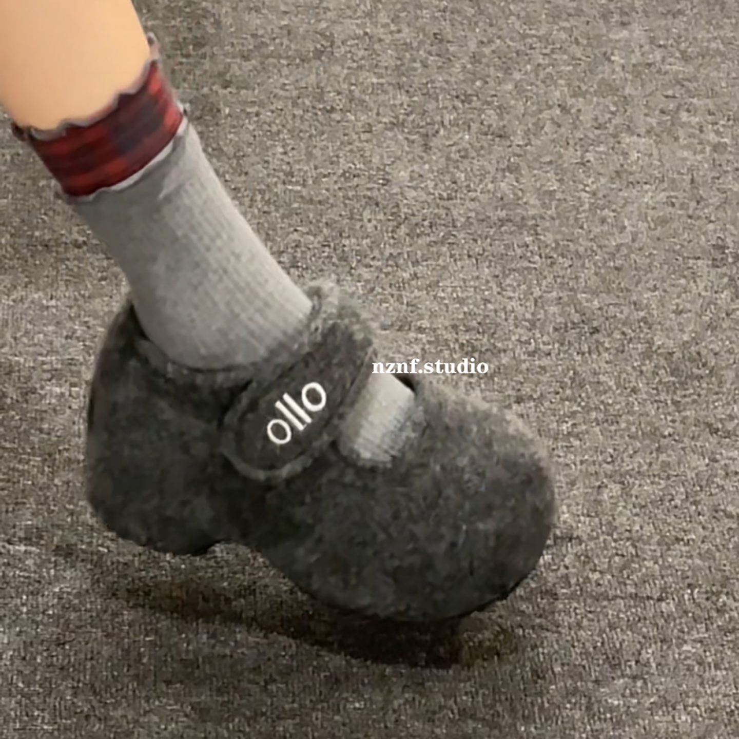 加绒复古内增高厚底玛丽珍毛毛鞋女冬外穿2025新款增高保暖棉鞋子