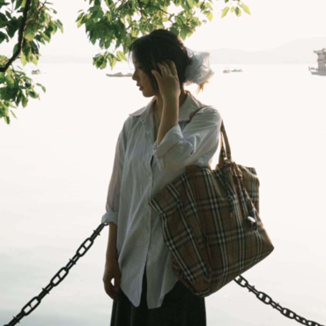 「银角大王」格子托特包！日常通勤包大容量